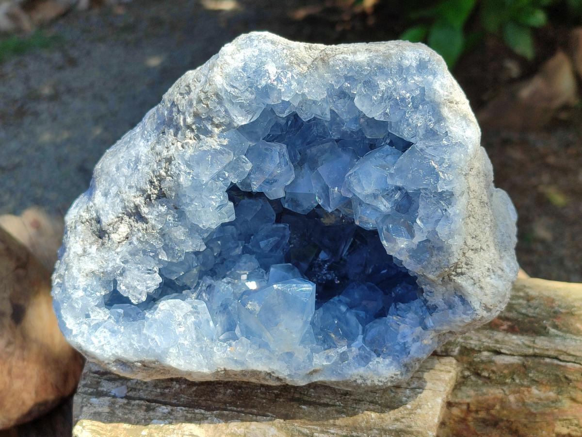 Natural Large Blue Celestite Geode Specimens x 1 From Sakoany, Madagascar