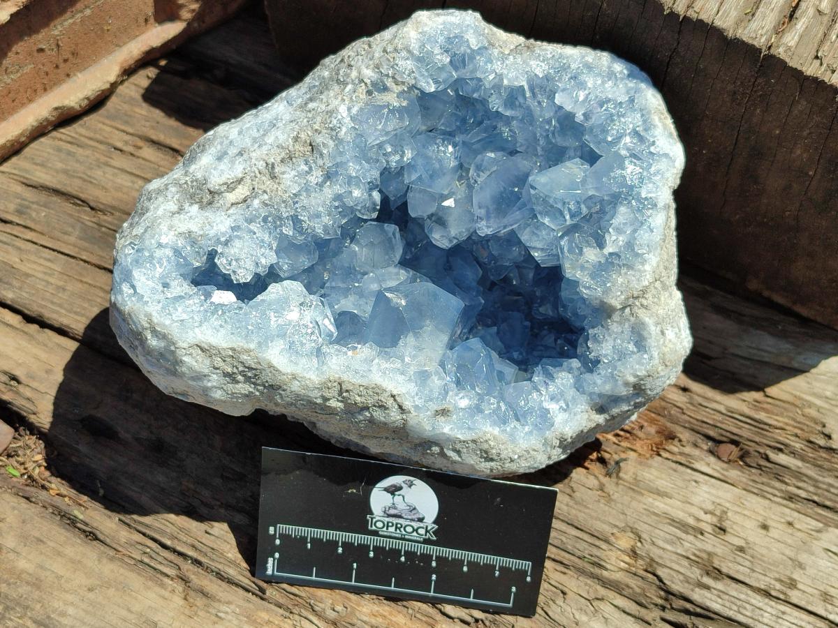 Natural Large Blue Celestite Geode Specimens x 1 From Sakoany, Madagascar