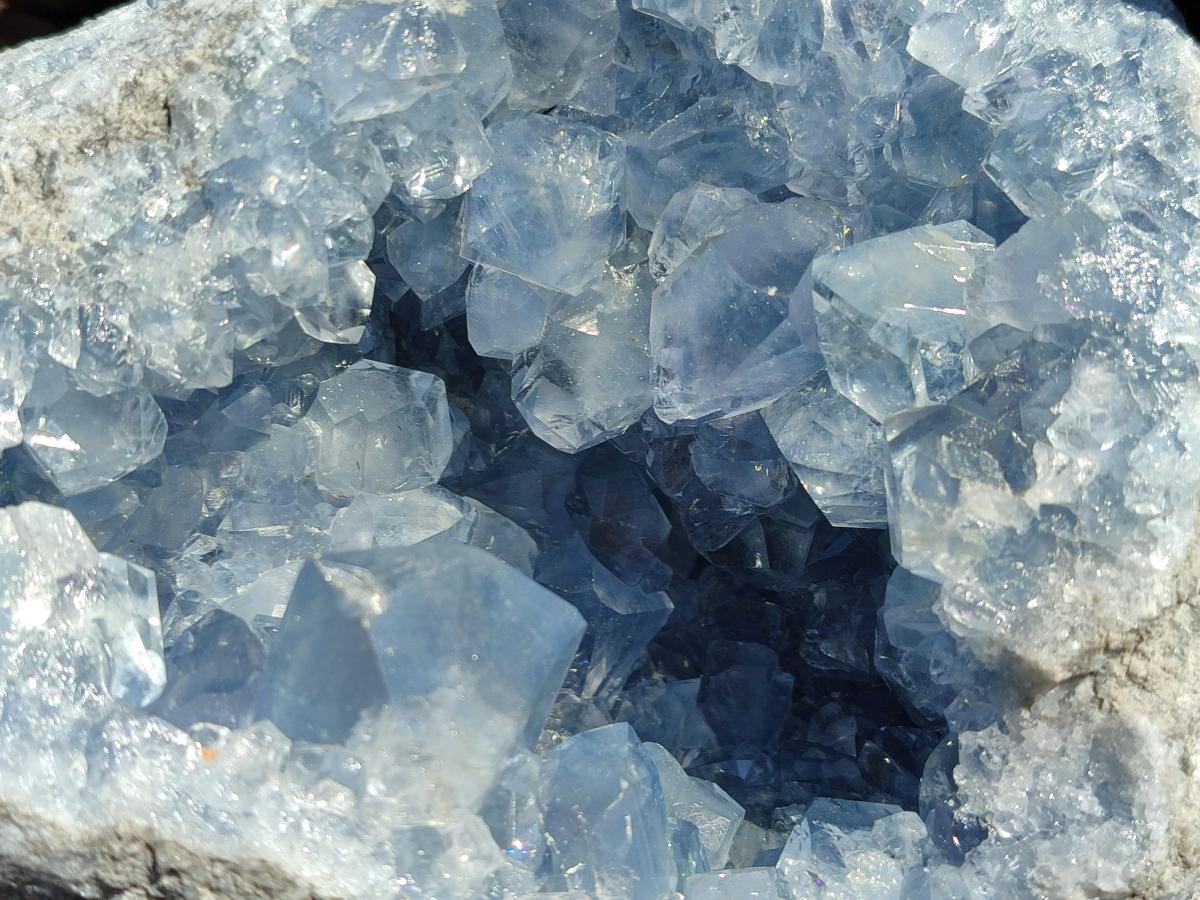 Natural Large Blue Celestite Geode Specimens x 1 From Sakoany, Madagascar