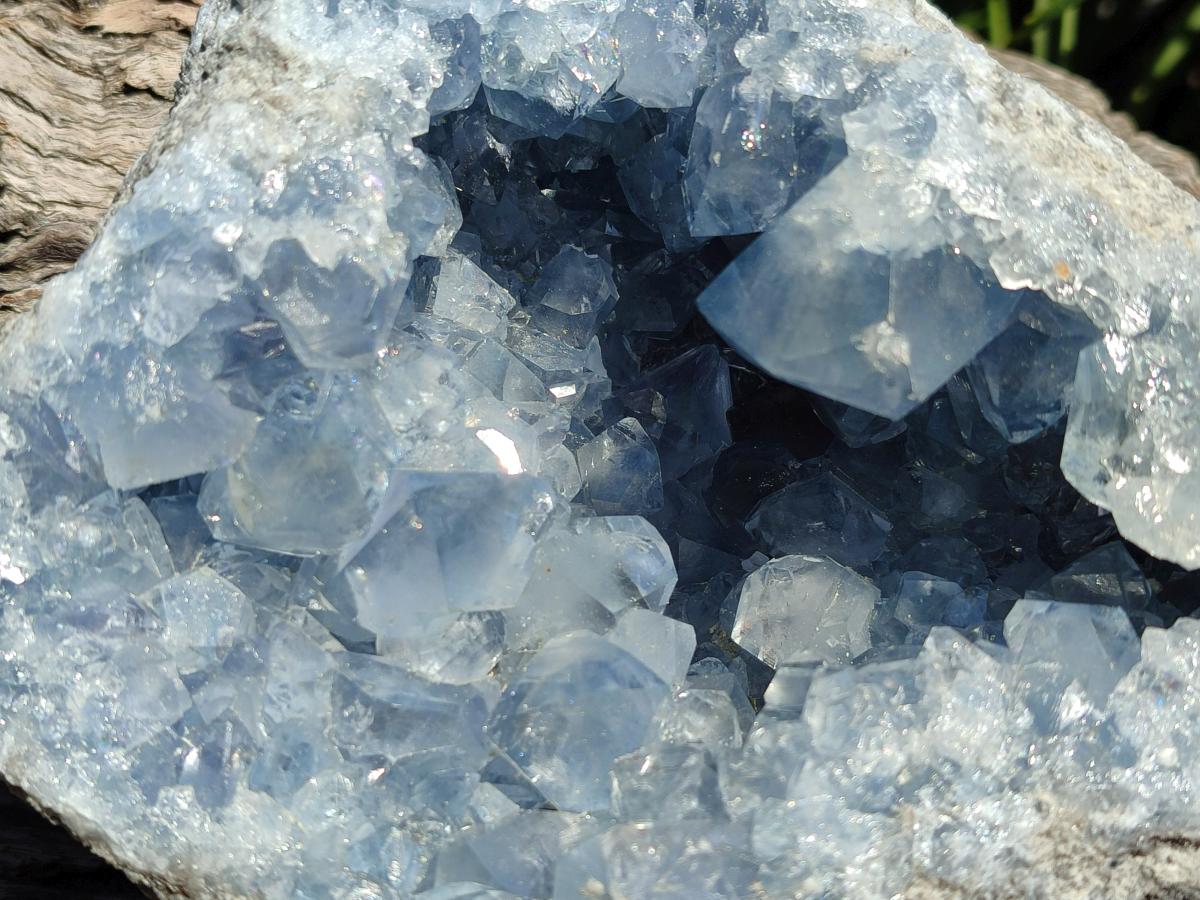Natural Large Blue Celestite Geode Specimens x 1 From Sakoany, Madagascar