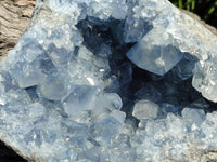 Natural Large Blue Celestite Geode Specimens x 1 From Sakoany, Madagascar
