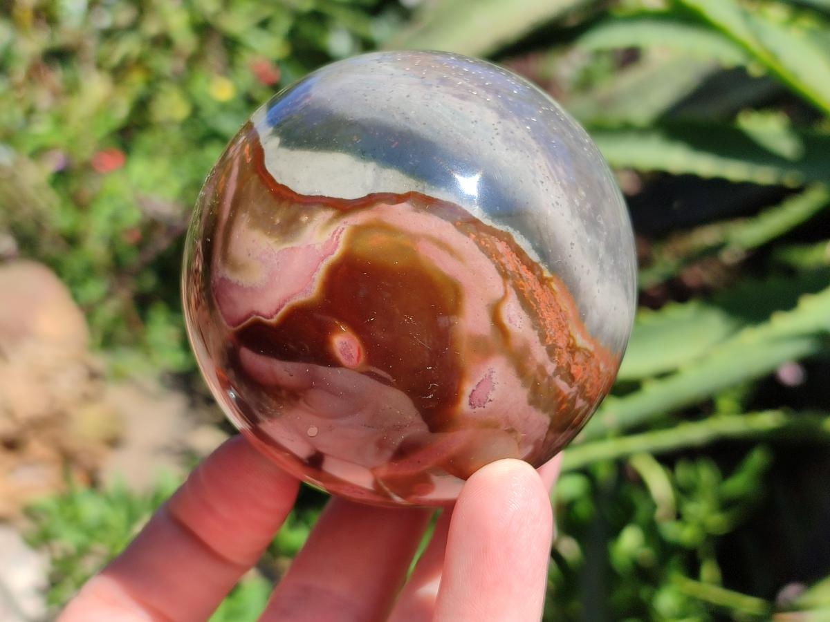 Polished Polychrome Jasper Spheres x 4 From NW Coast, Madagascar