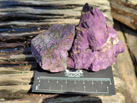 Natural Metallic Purpurite Specimens x 12 From Erongo, Namibia