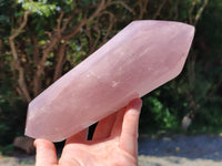 Polished Double Terminated Gemmy Rose Quartz Crystal x 1 From Madagascar