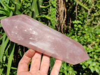 Polished Double Terminated Gemmy Rose Quartz Crystal x 1 From Madagascar