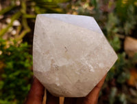 Polished Large White Quartz Crystals x 2 From Angola