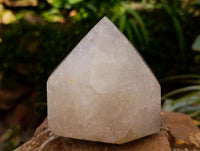 Polished Large White Quartz Crystals x 2 From Angola