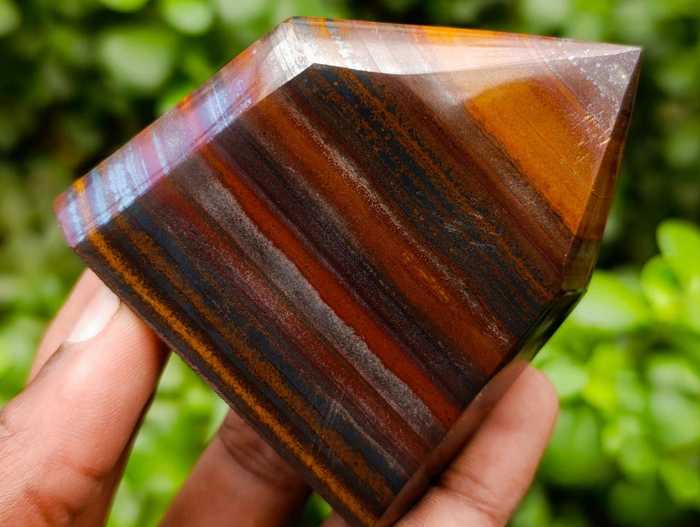 Polished Banded Tiger Iron Display Crystals x 4 From South Africa