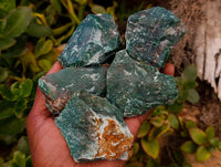 Natural Swazi Jade Cobbed Specimens x 24 From Swaziland