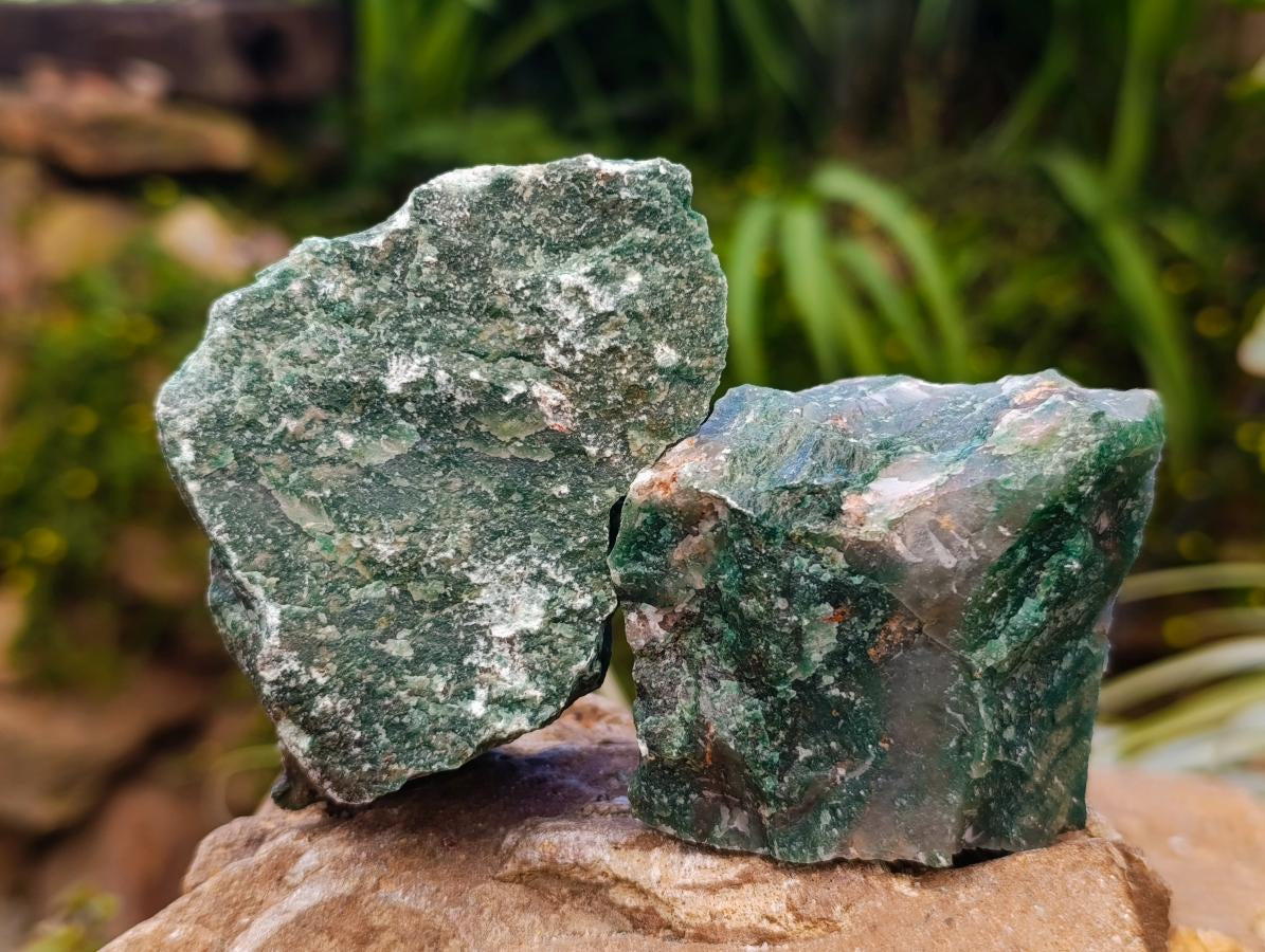 Natural Swazi Jade Cobbed Specimens x 24 From Swaziland