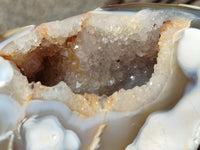 Polished Agate with Crystalline Geodes x 2 From Maintirano, Madagascar