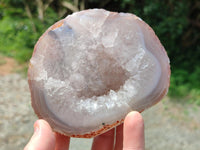 Polished Agate with Crystalline Geodes x 2 From Maintirano, Madagascar