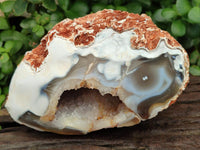 Polished Agate with Crystalline Geodes x 2 From Maintirano, Madagascar