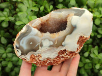 Polished Agate with Crystalline Geodes x 2 From Maintirano, Madagascar