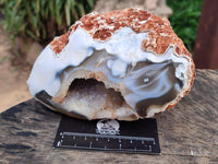 Polished Agate with Crystalline Geodes x 2 From Maintirano, Madagascar