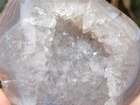 Polished Agate with Crystalline Geodes x 2 From Maintirano, Madagascar