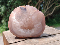 Polished Agate with Crystalline Geodes x 2 From Maintirano, Madagascar