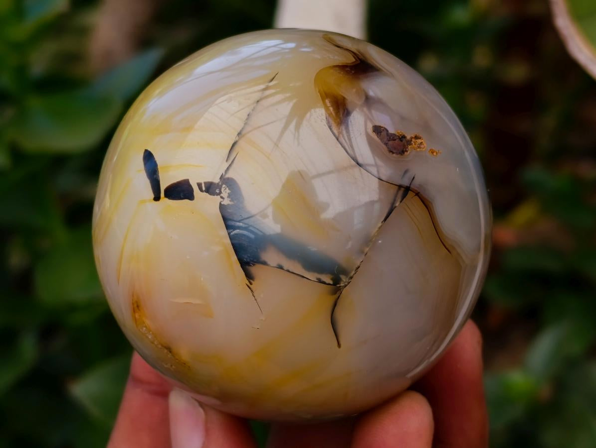 Polished Banded Agate Spheres x 6 From Madagascar