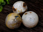 Polished Banded Agate Spheres x 6 From Madagascar