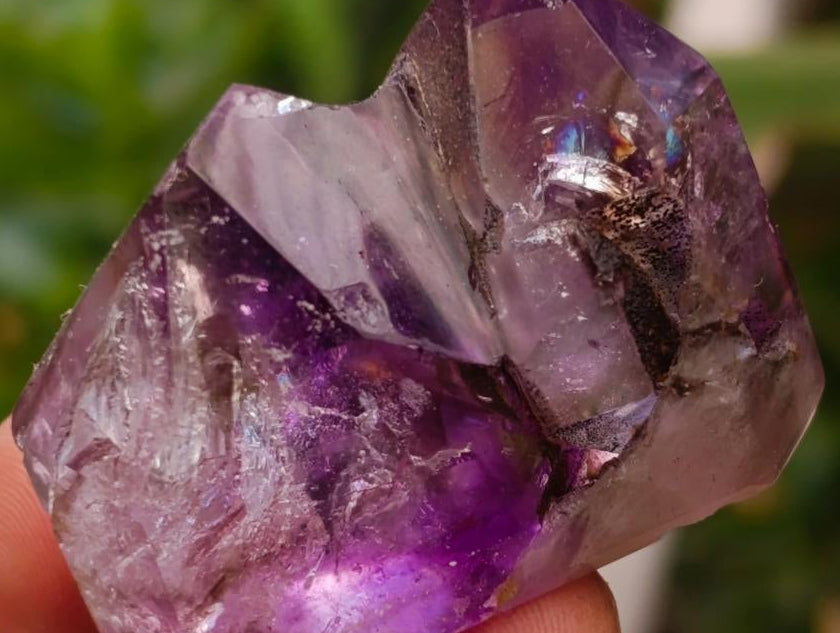 Polished Smokey Amethyst Window Crystals x 20 From Akansobe, Madagascar