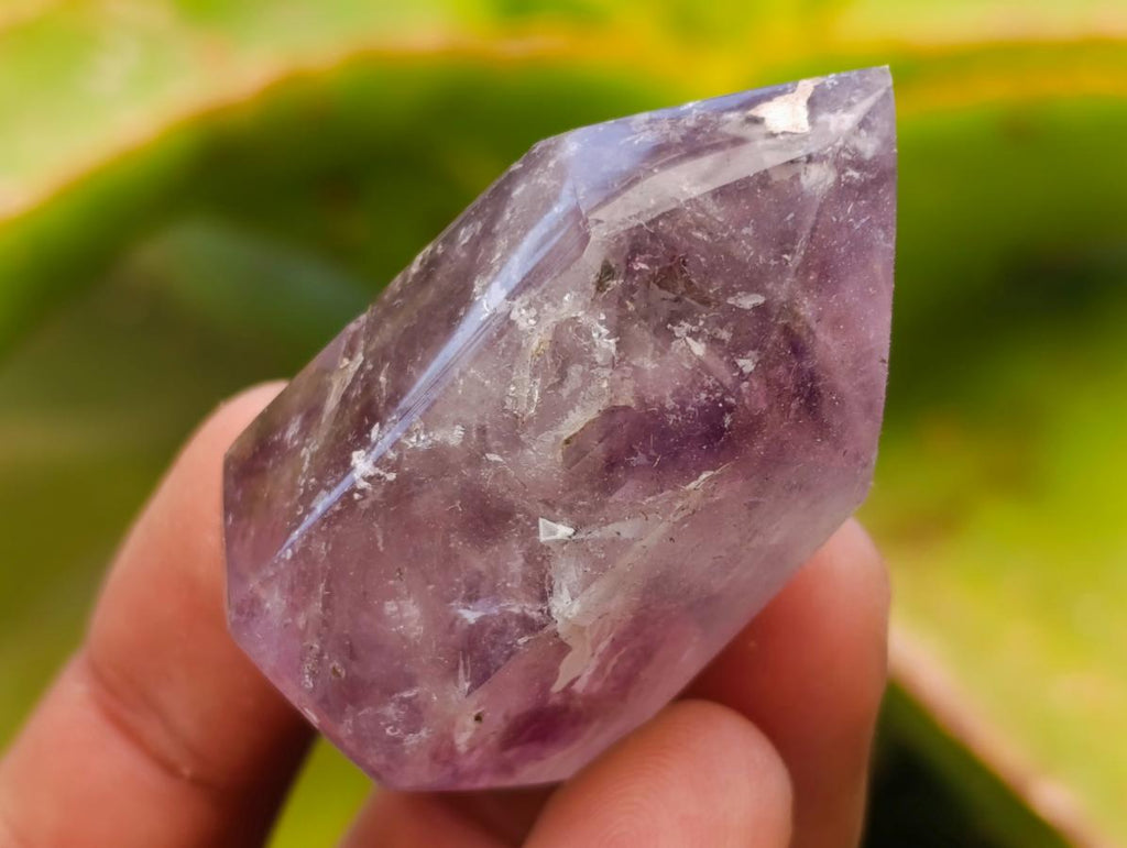 Polished Smokey Amethyst Window Crystals x 20 From Akansobe, Madagascar