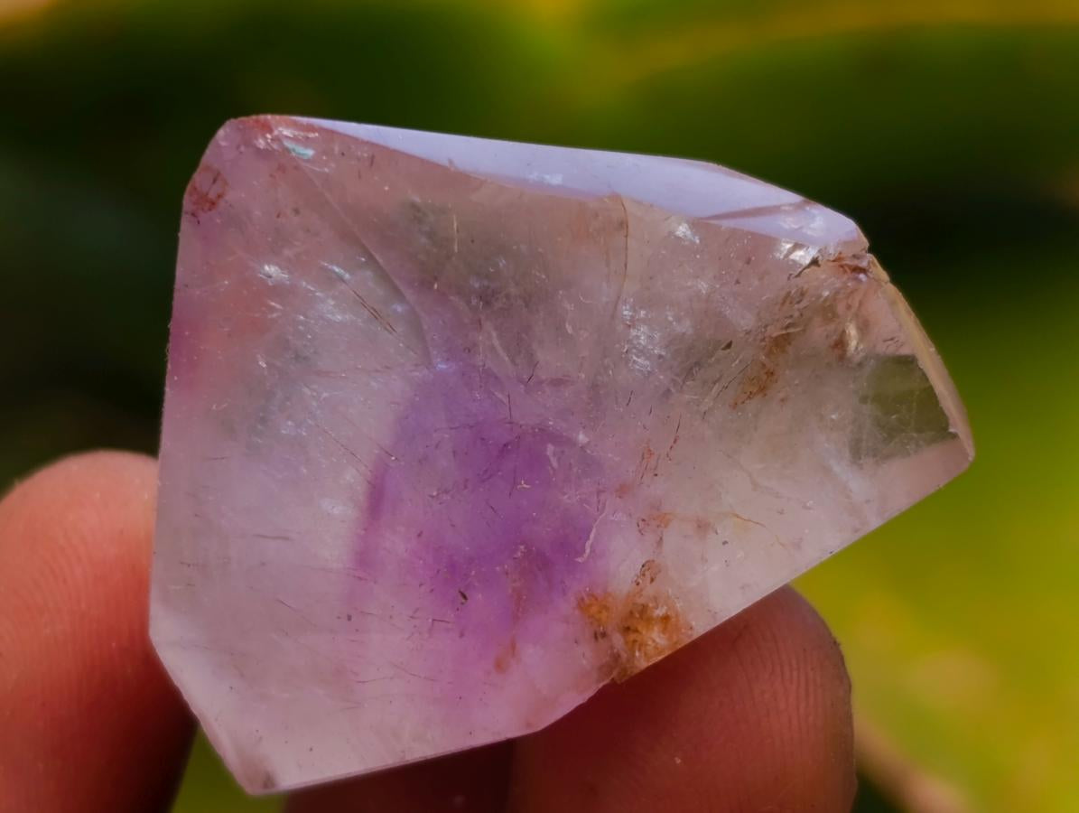 Polished Smokey Amethyst Window Crystals x 20 From Akansobe, Madagascar