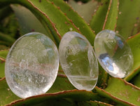 Polished Clear Rock Crystal Galets x 16 From Amoron’i Mania, Madagascar
