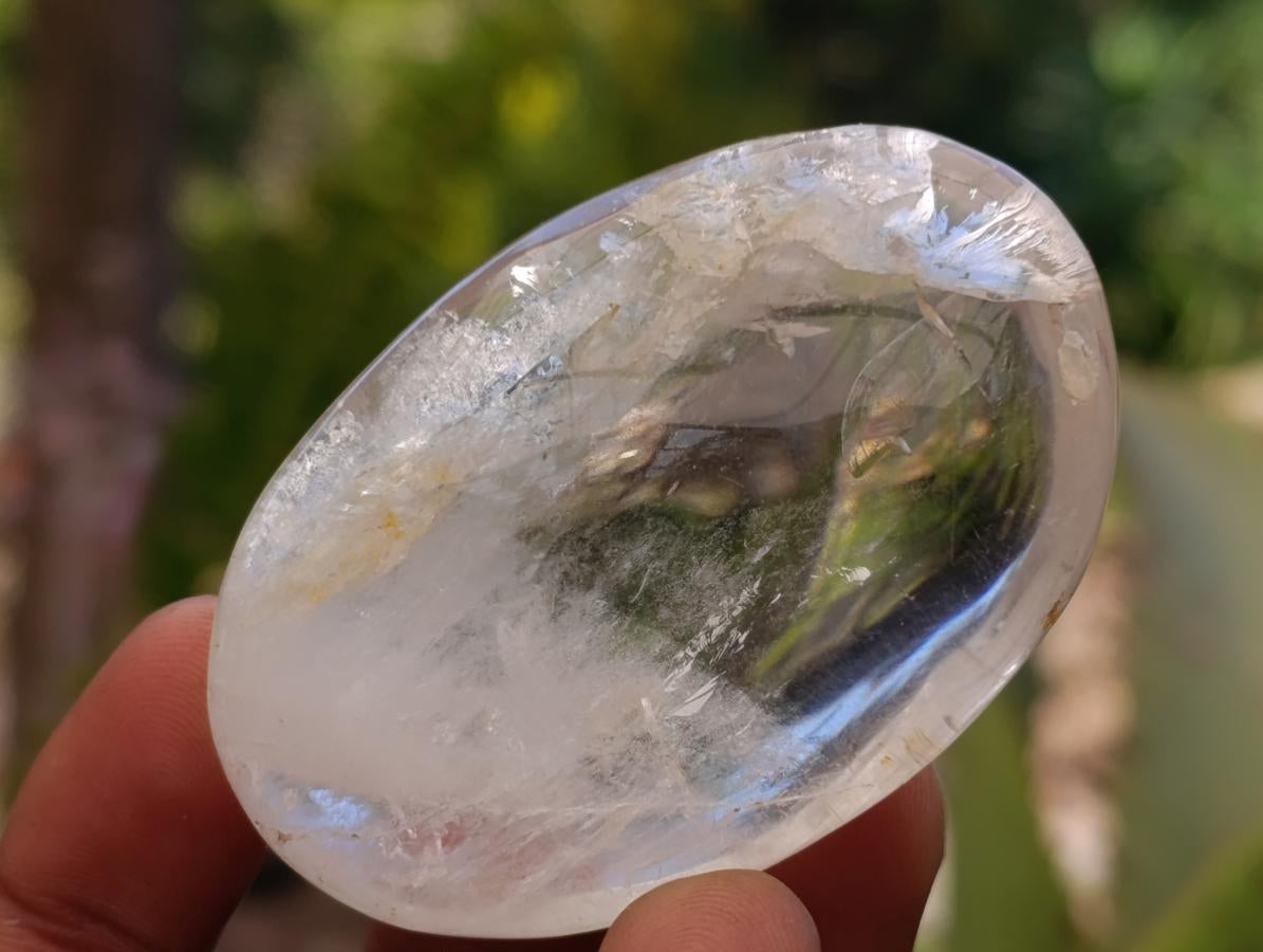 Polished Clear Rock Crystal Galets x 16 From Amoron’i Mania, Madagascar