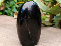 Polished Black Tourmaline Standing Free Forms x 3 From Madagascar