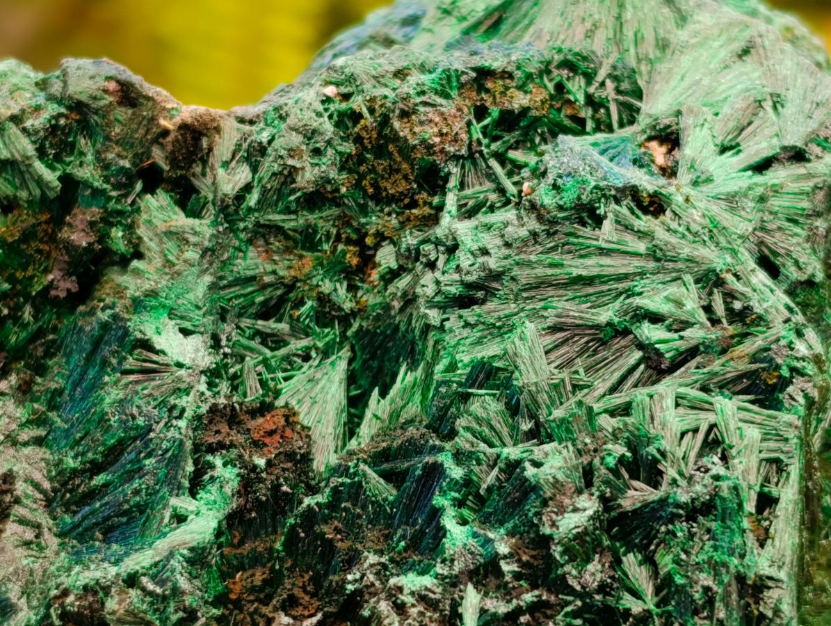 Natural Silky Malachite Specimens x 6 From Kasompe, Congo