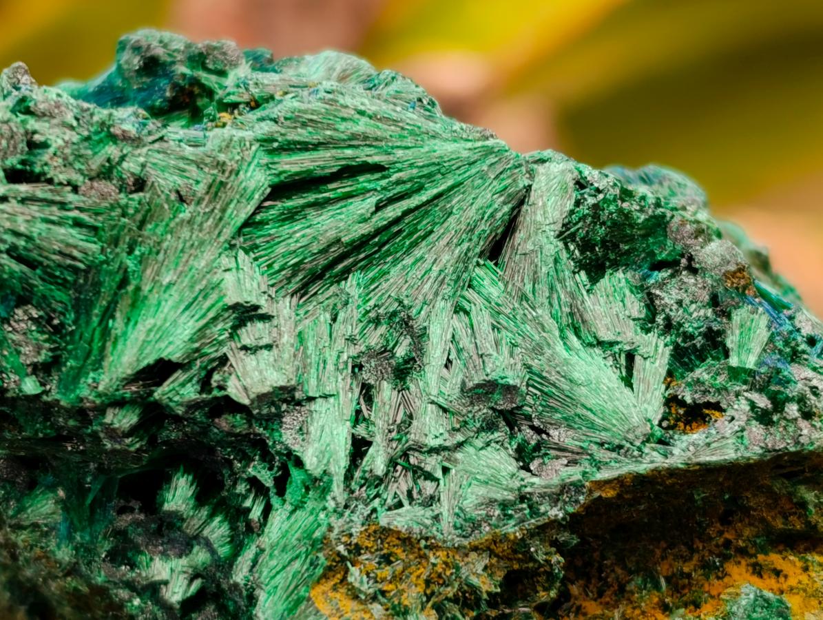 Natural Silky Malachite Specimens x 6 From Kasompe, Congo