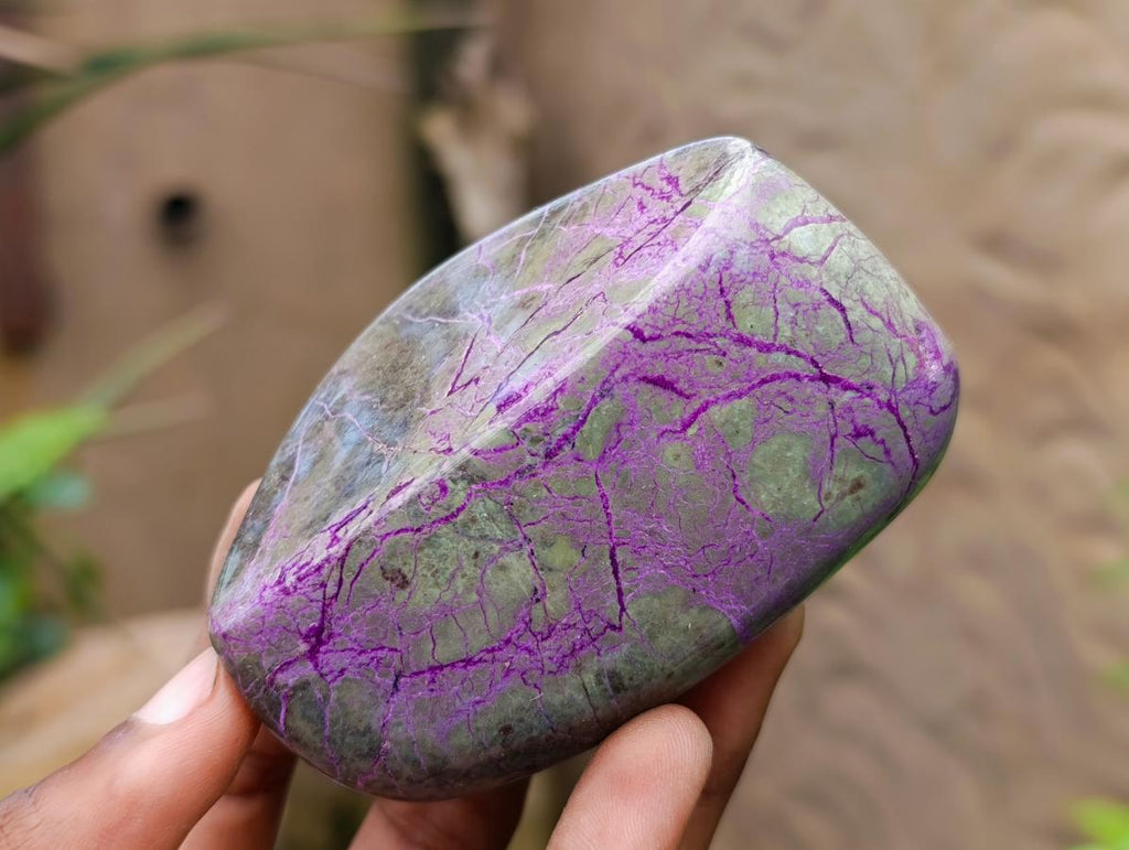 Polished Stichtite Free Forms x 4 From Barberton, South Africa