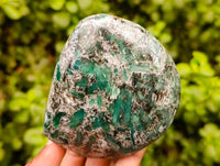 Polished Emerald Mica 'Mutokolite' Standing Free Forms x 2 From Mutoko, Zimbabwe