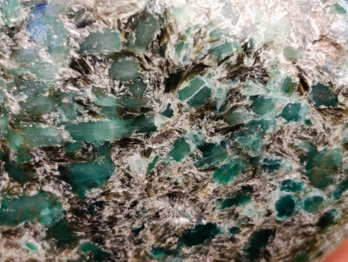 Polished Emerald Mica 'Mutokolite' Standing Free Forms x 2 From Mutoko, Zimbabwe
