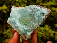 Natural Drusy Coated Chrysocolla On Dolomite Specimens x 3 From Lupoto Mine, Congo