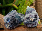 Natural Watermelon Fluorite Cobbed Specimens x 6 From Uis, Namibia