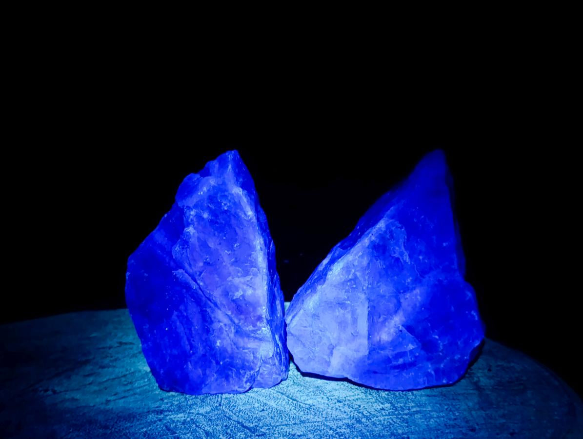 Natural Watermelon Fluorite Cobbed Specimens x 6 From Uis, Namibia