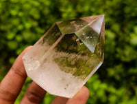 Polished Wispy Smokey Window Quartz Crystals x 7 From Anzojorabe, Madagascar