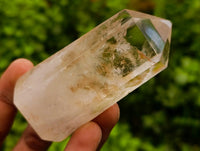 Polished Wispy Smokey Window Quartz Crystals x 7 From Anzojorabe, Madagascar