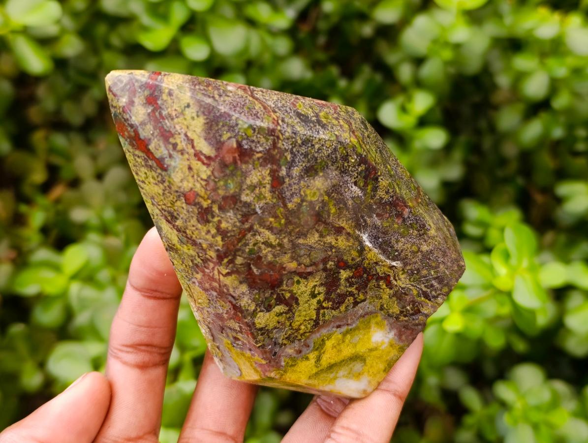 Polished Bastite Dragonsblood Stone Display Crystals x 2 From Tshipise, South Africa