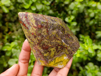 Polished Bastite Dragonsblood Stone Display Crystals x 2 From Tshipise, South Africa