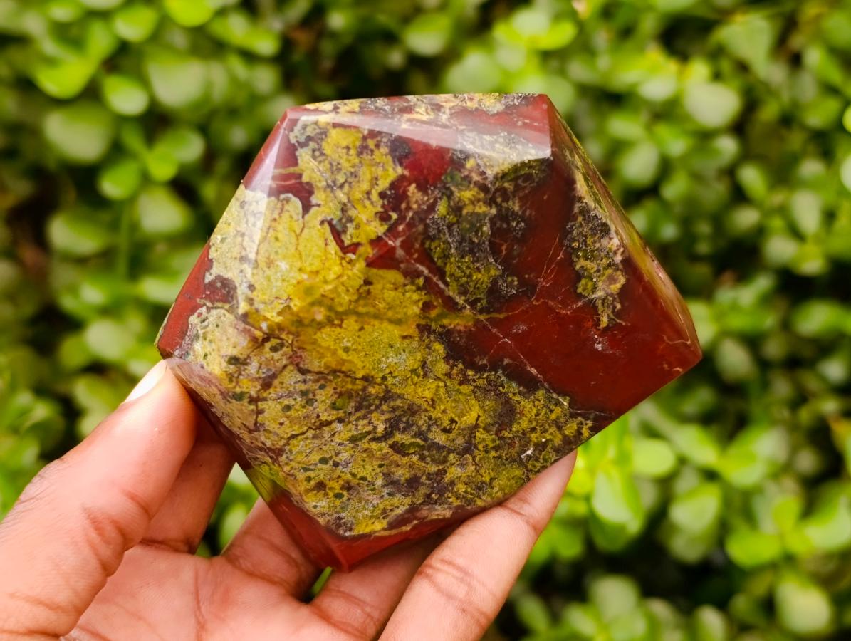 Polished Bastite Dragonsblood Stone Display Crystals x 2 From Tshipise, South Africa