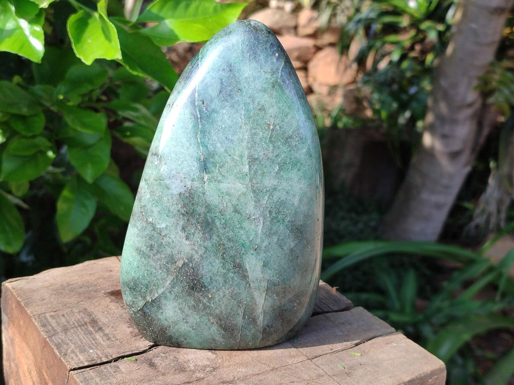 Polished Fuchsite Quartz Standing Free Forms x 1 From Andakatany, Madagascar