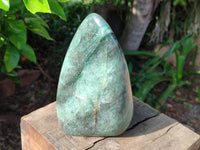 Polished Fuchsite Quartz Standing Free Forms x 1 From Andakatany, Madagascar