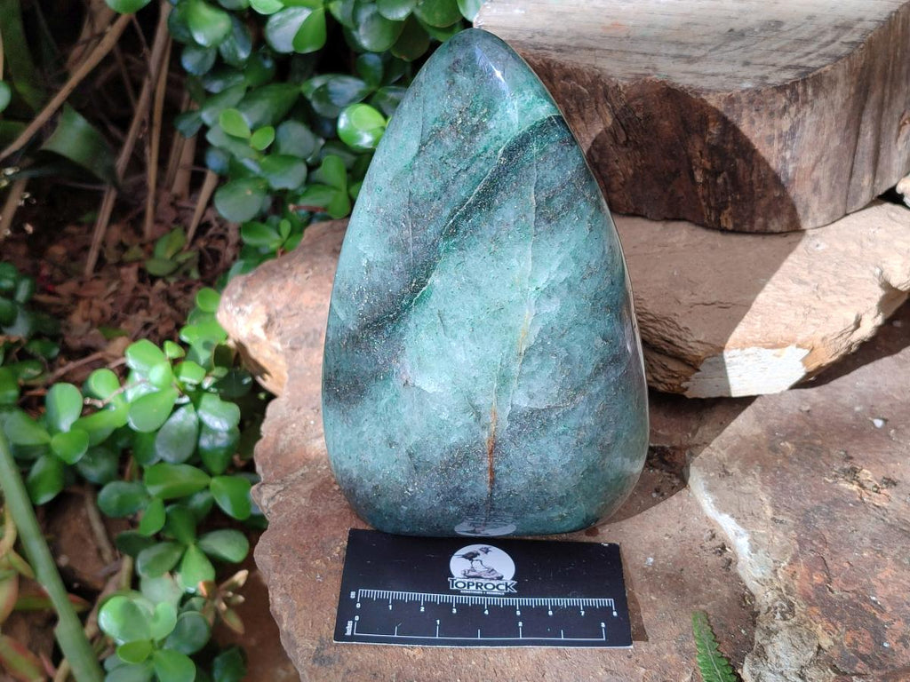 Polished Fuchsite Quartz Standing Free Forms x 1 From Andakatany, Madagascar