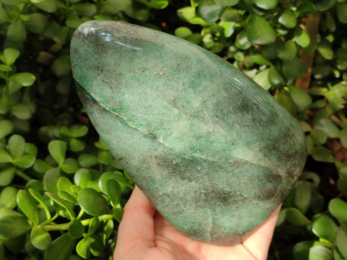 Polished Fuchsite Quartz Standing Free Forms x 1 From Andakatany, Madagascar