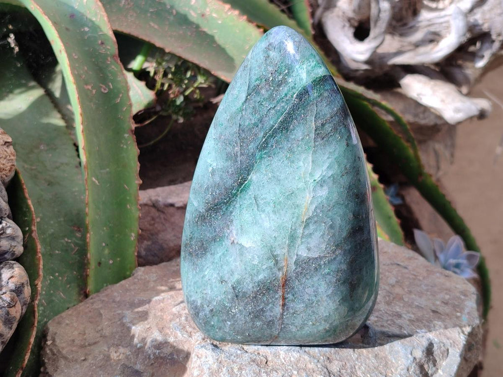 Polished Fuchsite Quartz Standing Free Forms x 1 From Andakatany, Madagascar