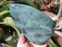 Polished Fuchsite Quartz Standing Free Forms x 1 From Andakatany, Madagascar
