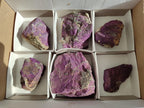 Natural Metallic Cobbed Purpurite Specimens x 6 From Erongo, Namibia