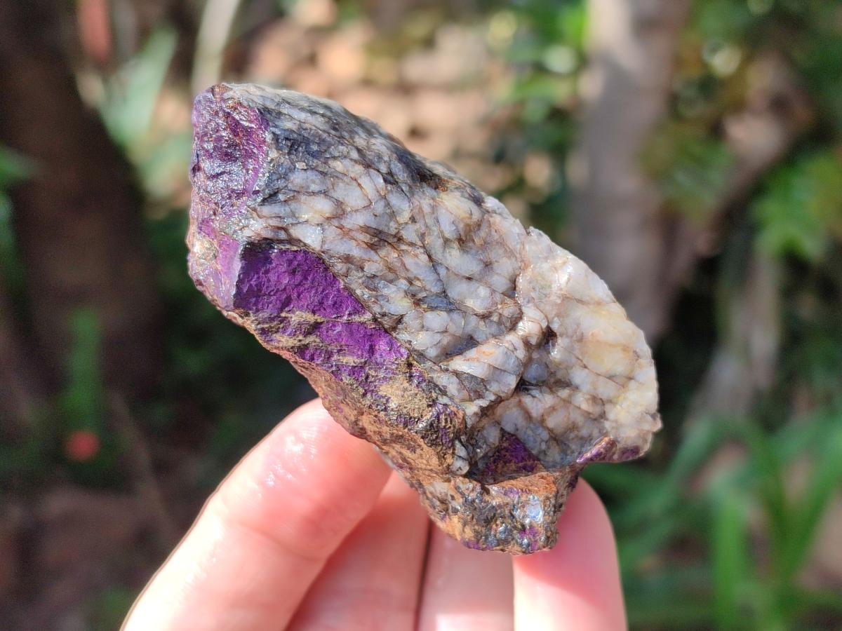 Natural Metallic Cobbed Purpurite Specimens x 6 From Erongo, Namibia